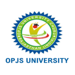 opjs university churu rajasthan logo