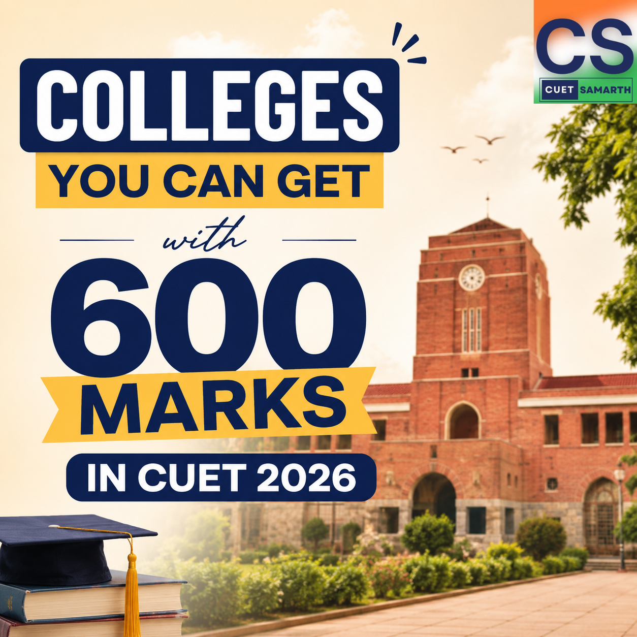 Colleges You Can Get with 600 Marks in CUET 2026